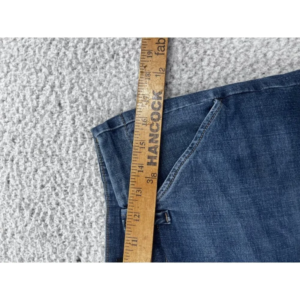 Women's Lee Dark Wash Straight Fit Denim Chino Shorts Size 12 - Picture 7 of 9